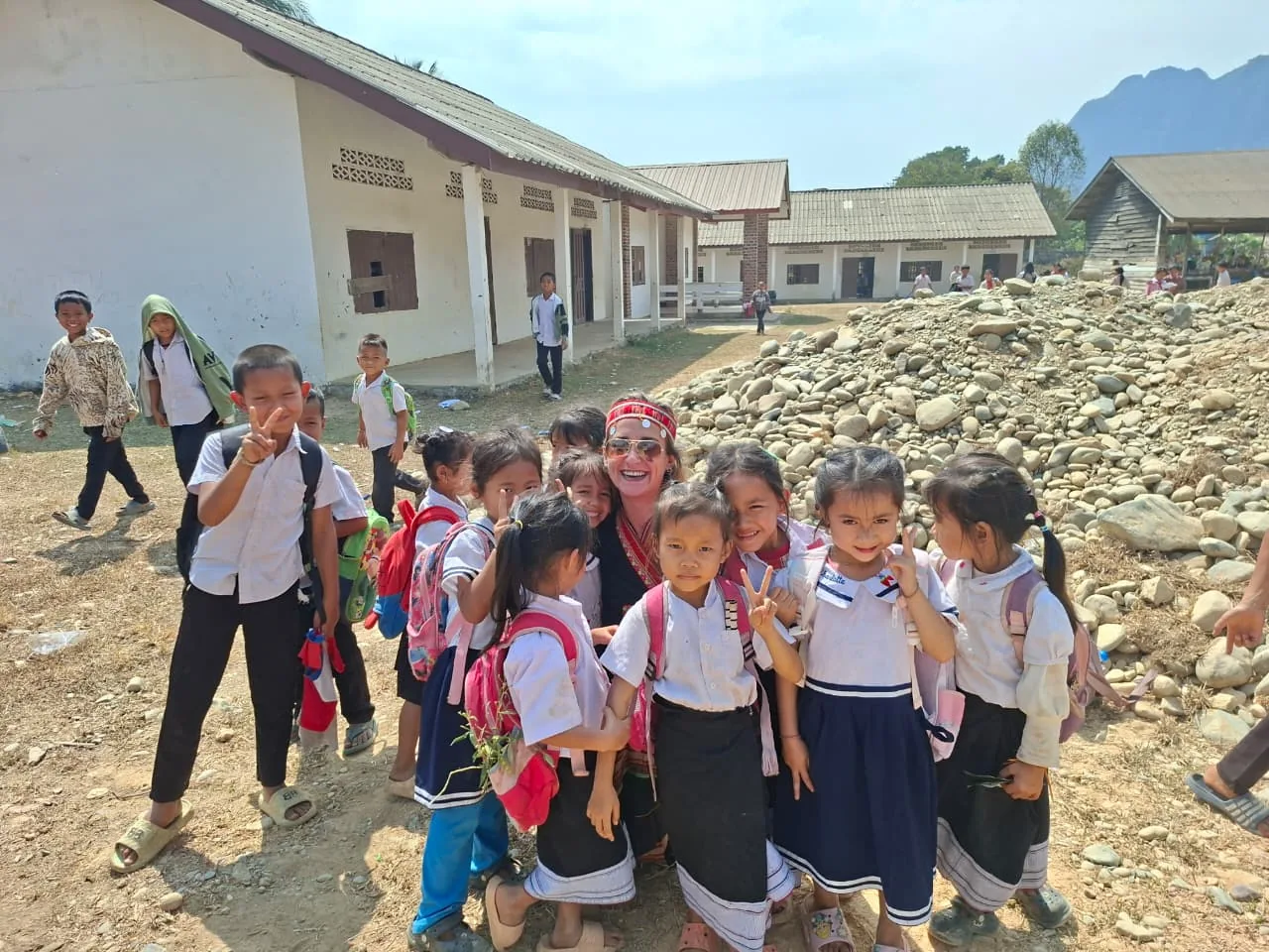 Local village children in Vang Vieng