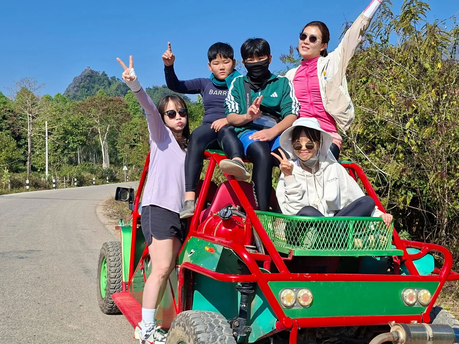 Off-road buggy adventure on a Vang Vieng country road